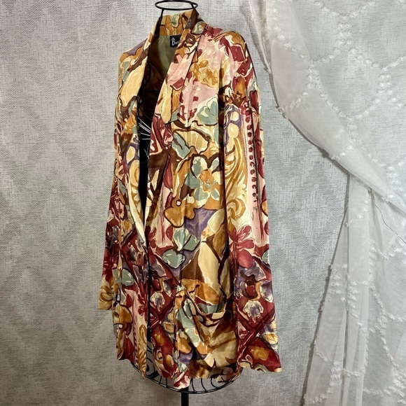 Vintage Barrie Stephens abstract floral print oversized boyfriend blazer - Picture 4 of 8